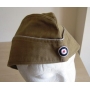 Tropical Officers Side Cap in Brown/Tan Cotton